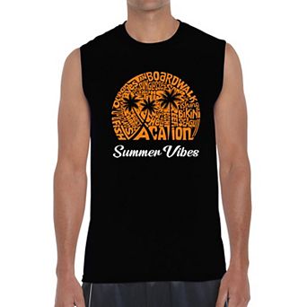 Summer Vibes - Men's Word Art Sleeveless T-shirt