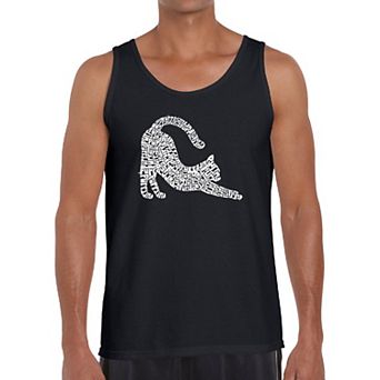 Stretching Cat - Men's Word Art Tank Top
