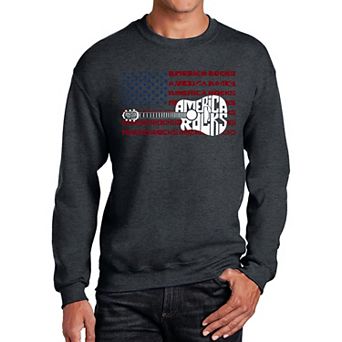 America Rocks - Men's Word Art Crewneck Sweatshirt