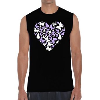 Butterfly Heart - Men's Word Art Sleeveless T-Shirt