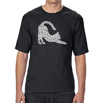 Stretching Cat - Men's Tall And Long Word Art T-shirt