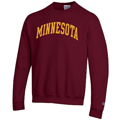 Men's Champion Maroon Minnesota Golden Gophers Basic Arch Fleece Pullover Sweatshirt
