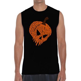 Evil Pumpkin - Men's Word Art Sleeveless T-Shirt