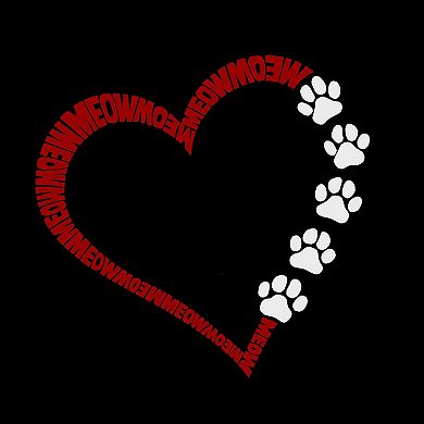 Meow Heart - Men's Word Art Hooded Sweatshirt