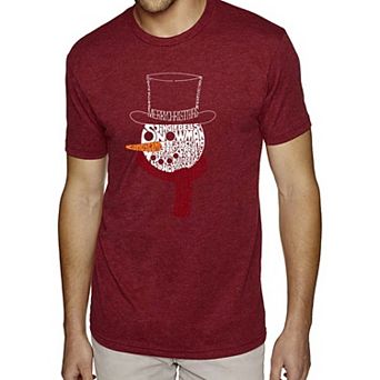 Snowman Face - Men's Premium Blend Word Art T-Shirt