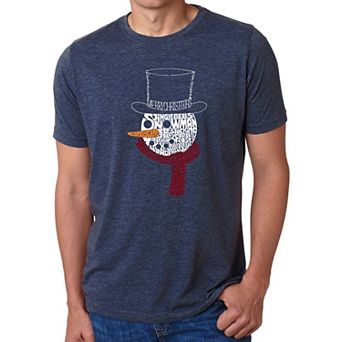 Snowman Face - Men's Premium Blend Word Art T-Shirt