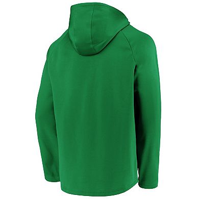 Men's Fanatics Green Oregon Ducks Iconic Defender Stealth Raglan Pullover Hoodie