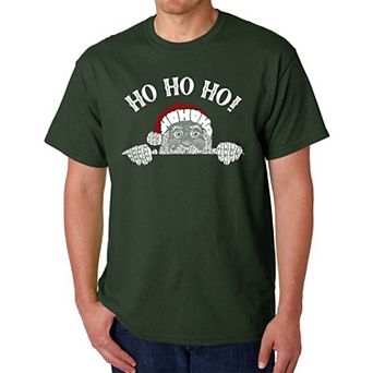 Peeking Santa - Men's Word Art T-Shirt
