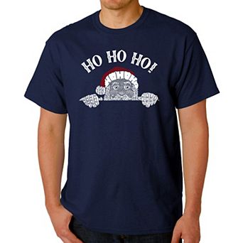 Peeking Santa - Men's Word Art T-Shirt