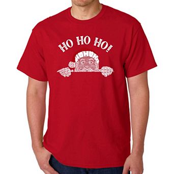Peeking Santa - Men's Word Art T-Shirt