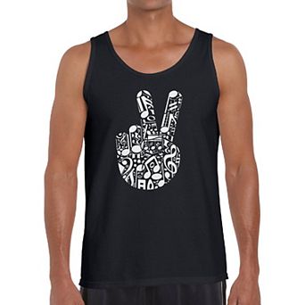Peace Finger Notes - Men's Word Art Tank Top