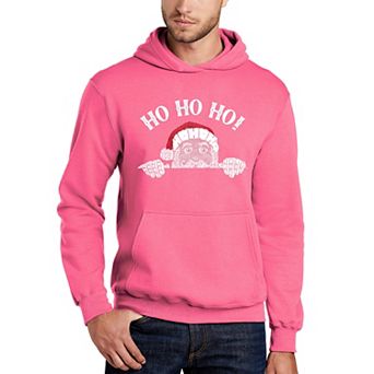 Peeking Santa - Men's Word Art Hooded Sweatshirt