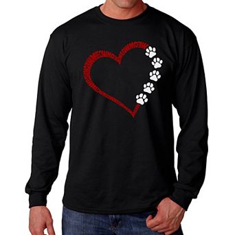 Meow Heart - Men's Word Art Long Sleeve T-Shirt
