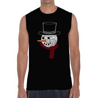Snowman Face - Men's Word Art Sleeveless T-Shirt
