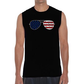 Americana Sunglasses - Men's Word Art Sleeveless T-Shirt