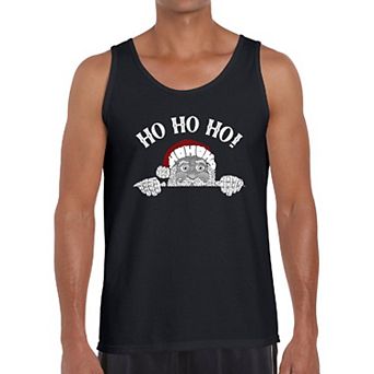 Peeking Santa - Men's Word Art Tank Top