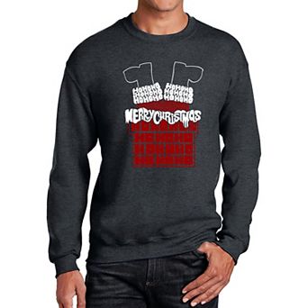 Chimney Santa - Men's Word Art Crewneck Sweatshirt