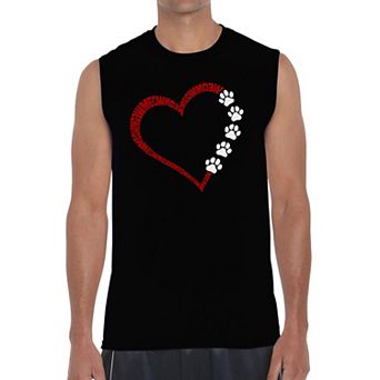 Meow Heart - Men's Word Art Sleeveless T-Shirt