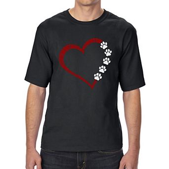 Meow Heart - Men's Tall and Long Word Art T-Shirt