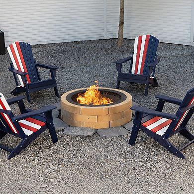 Aoodor Round Low-smoke Fire Pit Ring, 36 Inch Double Layer Heavy Duty Metal Fire Pit Insert Liner