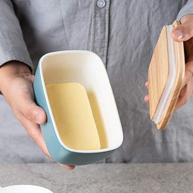 6.5" Large Butter Dish - Ceramic Butter Dish with Lid for Countertop