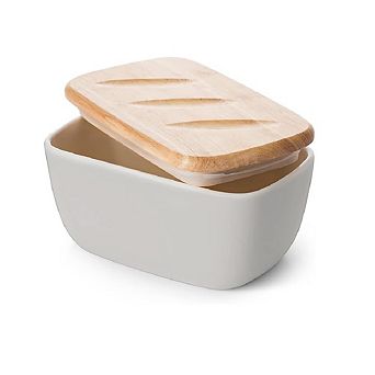 6.5" Large Butter Dish - Ceramic Butter Dish with Lid for Countertop