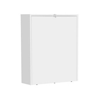 Stovall Folding Table, 4 Shelves, White