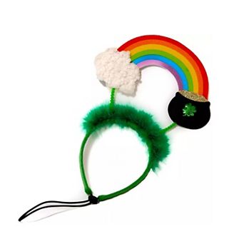 Midlee St. Patrick's Rainbow Pot of Gold Dog Headband Costume