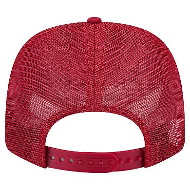 Men's New Era Crimson Indiana Hoosiers Primary 9SEVENTY Trucker Stretch-Snap Hat