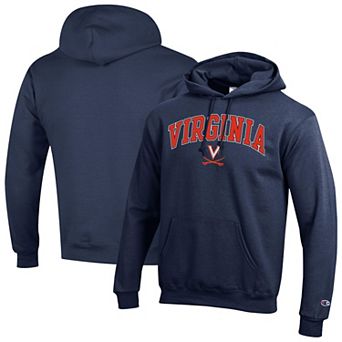Men's Champion Navy Virginia Cavaliers Arched Logo Fleece Pullover Hoodie