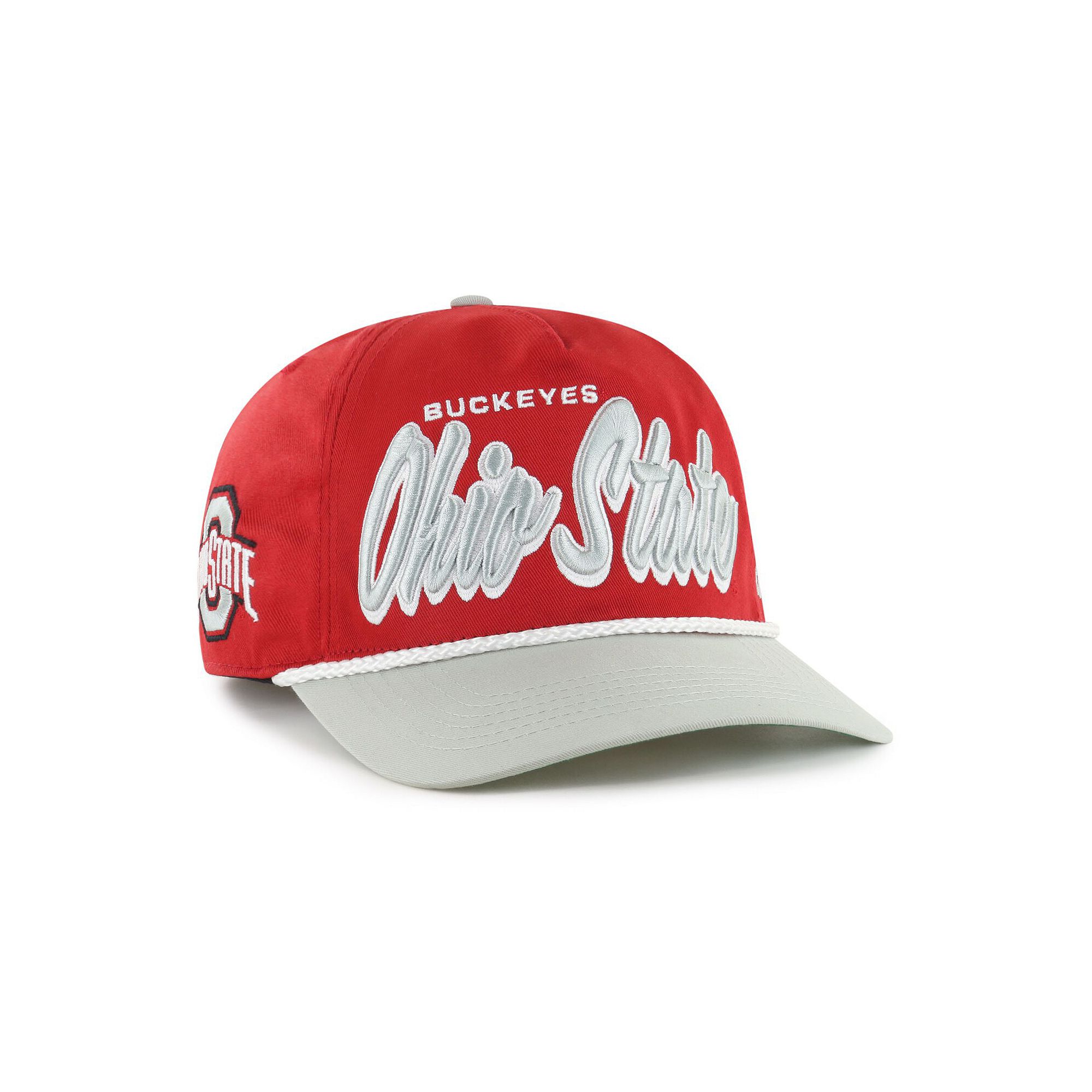 Mens 47 Scarlet Ohio State Buckeyes Dropshadow Rope Hitch Adjustable Hat,