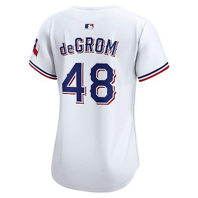 Women's Nike Jacob deGrom White Texas Rangers Home Limited Player Jersey