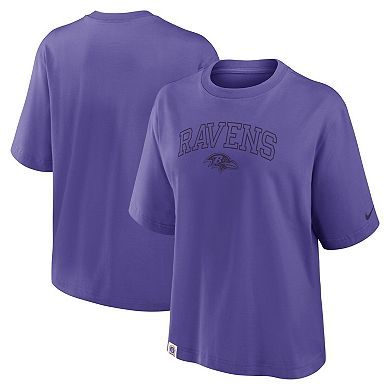 Women's Nike Purple Baltimore Ravens Glory Arch Boxy T-Shirt