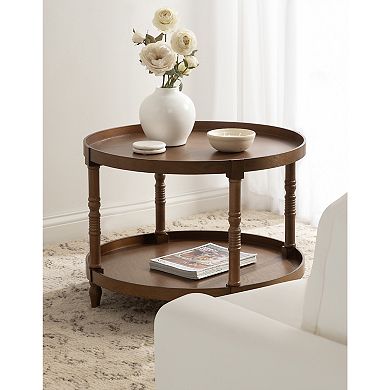 Bellport Round Wood Coffee Table 28x28