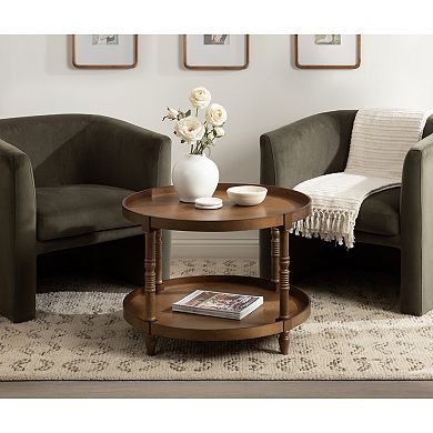 Bellport Round Wood Coffee Table 28x28