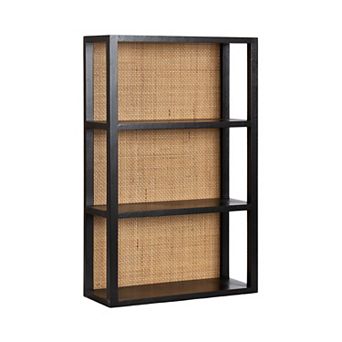 Ori Rattan/Wood Wall Shelf 19x30