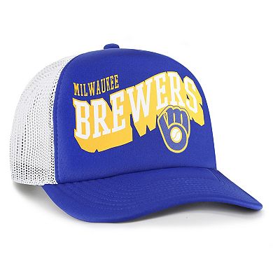 Men's '47 Royal Milwaukee Brewers Meander Foam Trucker Snapback Hat