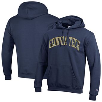 Men's Champion Navy Georgia Tech Yellow Jackets Basic Arch Fleece Pullover Hoodie
