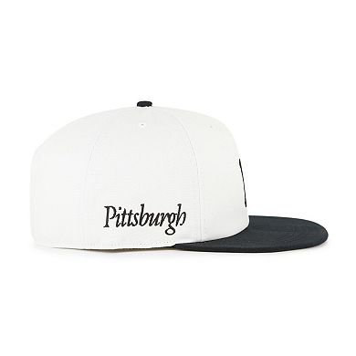 Men's '47 White/Black Pittsburgh Pirates Foundation Captain Snapback Hat