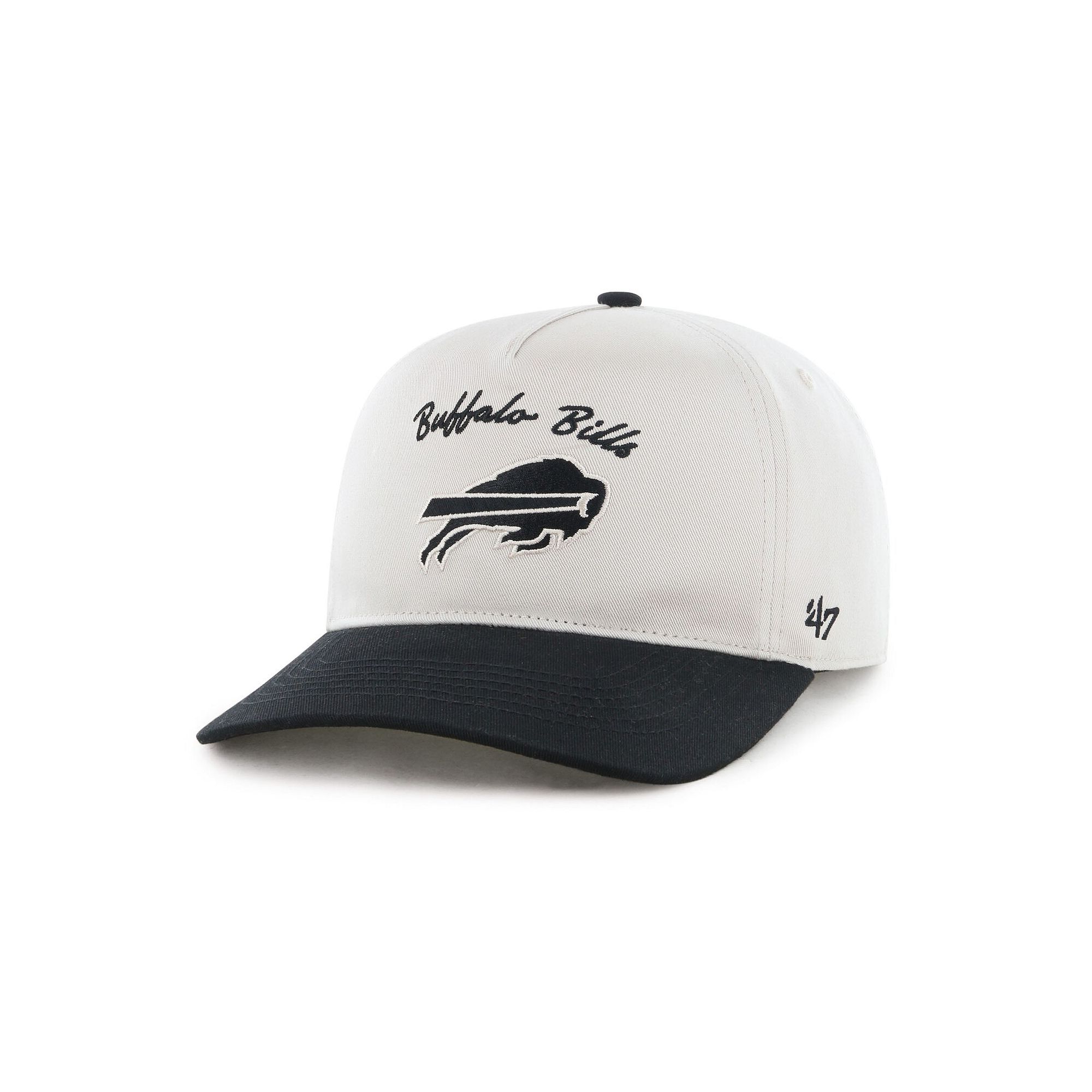 Mens 47 Cream/Black Buffalo Bills Safe Bet Stable Hitch Adjustable Hat, B