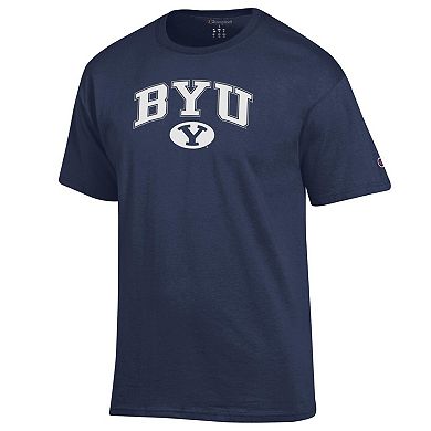 Men's Champion Navy BYU Cougars Arch Over Logo T-Shirt