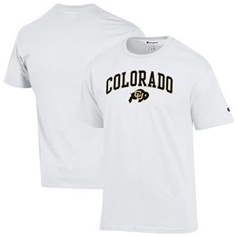 Men's Champion White Colorado Buffaloes Arched Logo T-Shirt