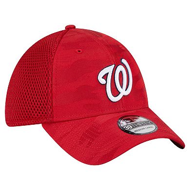 Men's New Era Red Washington Nationals Subtle Camo 39THIRTY Flex Hat