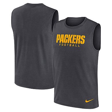 Men's Nike Gray Green Bay Packers Primetime Legend Performance Muscle Tank Top