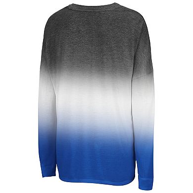 Women's Colosseum Heather Black Florida Gators Winkle Dip Dye Long Sleeve T-Shirt