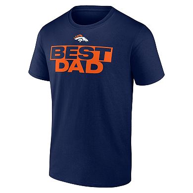 Men's Navy Denver Broncos Best Dad T-Shirt