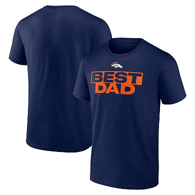Men's Navy Denver Broncos Best Dad T-Shirt