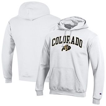 Men's Champion® White Colorado Buffaloes Arch Over Logo Pullover Hoodie