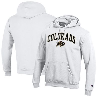 Men's Champion White Colorado Buffaloes Arch Over Logo Pullover Hoodie