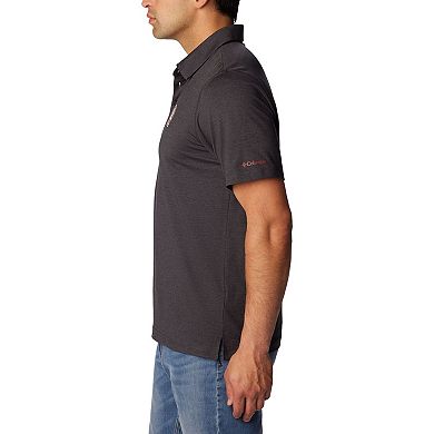 Men's Columbia Heather Black Florida State Seminoles Tech Trail Omni-Wick Polo